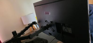 Samsung PC Monitor + Premium Adjustable Dual Monitor Arm Mount