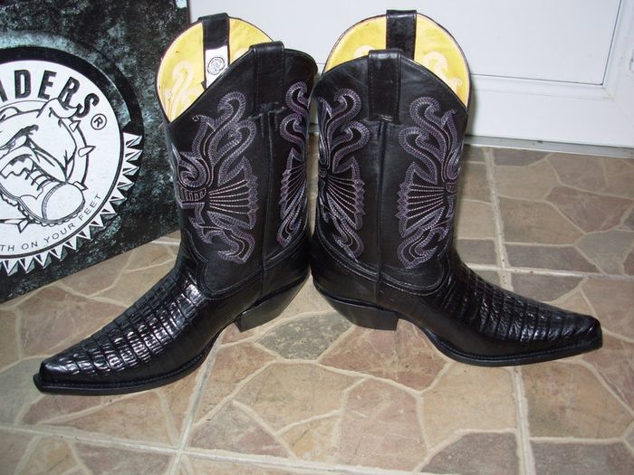 Oryginal Mexico Grinders black crocodile cowboy western work cowboy boots