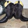 Oryginal Mexico Grinders black crocodile cowboy western work cowboy boots Image 4