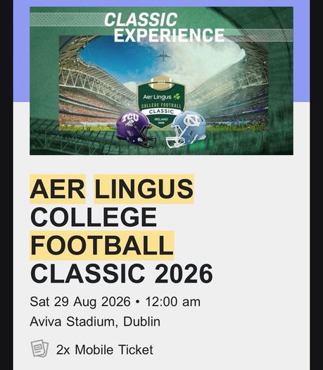 Aer Lingus Football 29 Aug  FRONT ROW
