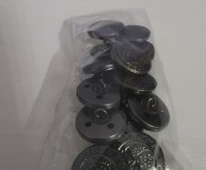 Clothes Buttons (Silver-Black)