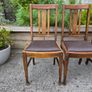 Set of 4 Arts & Crafts oak dining chairs Image 2