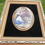 Vintage Countess Fine Bone China with Black Velvet Wall Decor Set of 2 Image 5