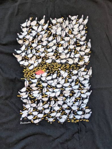 Pigeon t-shirt, size M