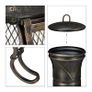 Chimenea with fire grate Aztec stove for garden gold Image 6