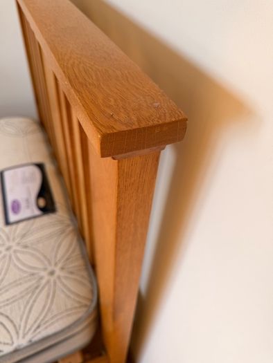 Solid Oak single bed modern style like new