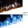 Electric Fireplace Touch Screen Glass Panel Colorful Flame Insert Wall Mounted Heater Remote Controlled Image 6