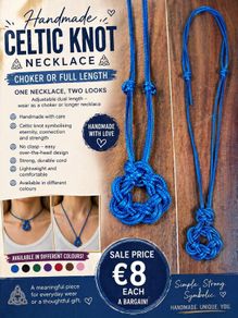 celtic cross handmade necklace