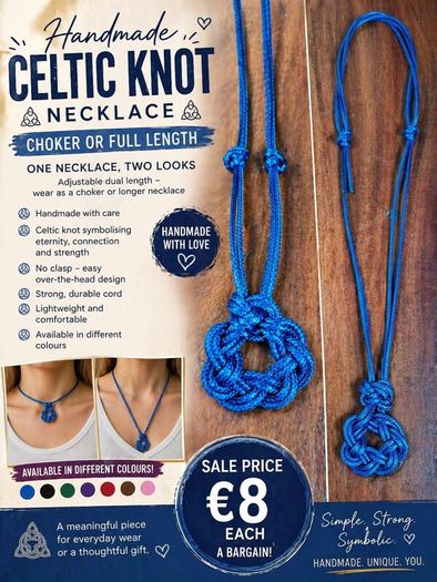 celtic cross handmade necklace