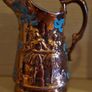 Pair of Genuine Antique Staffordshire Copper Lustre Jugs (c.1850) Image 3