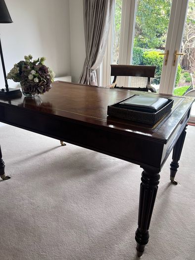 Antique Library Table/Desk & Chair