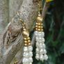 Vintage 1940s Pearl Drop Earrings - 14ct Gold Image 2