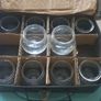 vintage set of 12 jars in lovely leather carry case Image 5