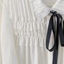 Zara Cream Ruffle Blouse Size Small Image 2