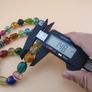 Stunning Mix Aventurine & Skunk Glass Beads Venetian Style Necklace Image 3