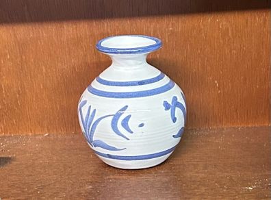 Small Blue and white handmade vase