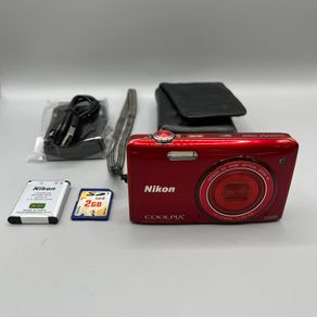 Nikon Coolpix S5200 16MP Digital Camera Red - Full Kit WiFi