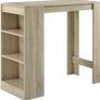 Compact Home Bar Table With Storage Shelves Image 5