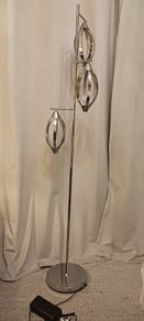 Floor Lamp, chrome LED with adjustable foot control