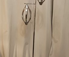 Floor Lamp, chrome LED with adjustable foot control