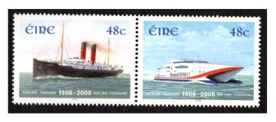 2006 Ireland Centenary of the Rosslare-Fishguard Ferry Service Commemorative Stamps Mint Never Hinged (MNH)