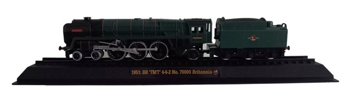 Collection of stationary model trains