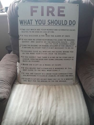 vintage enamel sign
