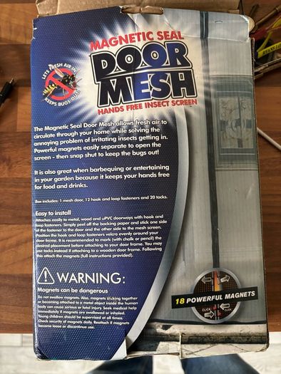 Motorhome caravan magnetic door mesh