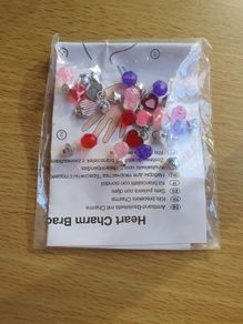 BNIP - An Adorable "Baker Ross Craft it" Heart Charm Bracelet Kit - 1 Item - Instructions included - #
