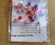 BNIP - An Adorable "Baker Ross Craft it" Heart Charm Bracelet Kit - 1 Item - Instructions included - #