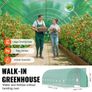 Walk-in Tunnel Greenhouse 27.38x9.5x7.38ft Galvanized Frame PE Cover Green Image 5
