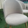 6 x Beige Fabric Dining Chairs Image 2