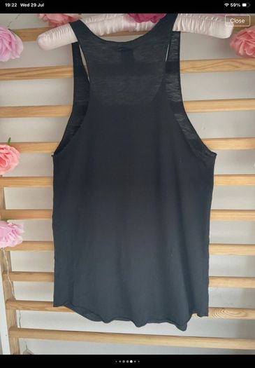 slerpwear Victoria secrets pink black sleepwear vest top size small