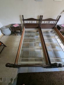 Single wooden bed frame