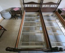 Single wooden bed frame