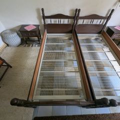 Single wooden bed frame