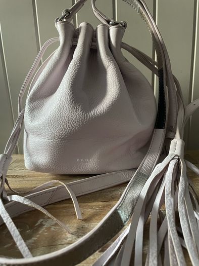 Radley London drawstring crossbody bag light purple pebble-grain leather