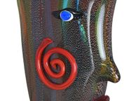 main image for ad XL Vase Glass Murano Style Glass Vase Face Antique Colourful 30 cm