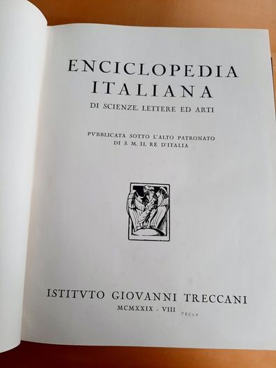 Enciclopedia Italiana Treccani (1st Ed. 1929)