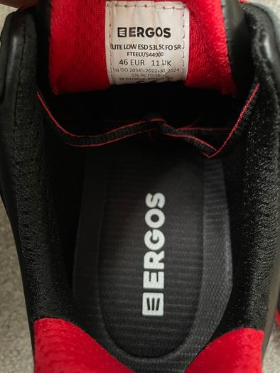 Ergos | Safety Shoes | Mens | Black | EUR 46 | UK 11 | Brand New