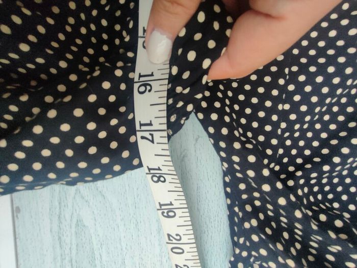 Vintage Betty Barclay Navy and cream polkadot midi dress