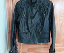 Myleene Klass Black Leather Biker Jacket