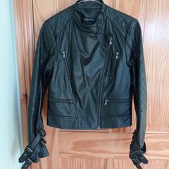 Myleene Klass Black Leather Biker Jacket