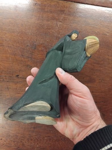 Wood Vintage Nun figure