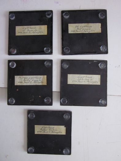5 Coasters of Lighthouses by  David O. Mc Laughlin