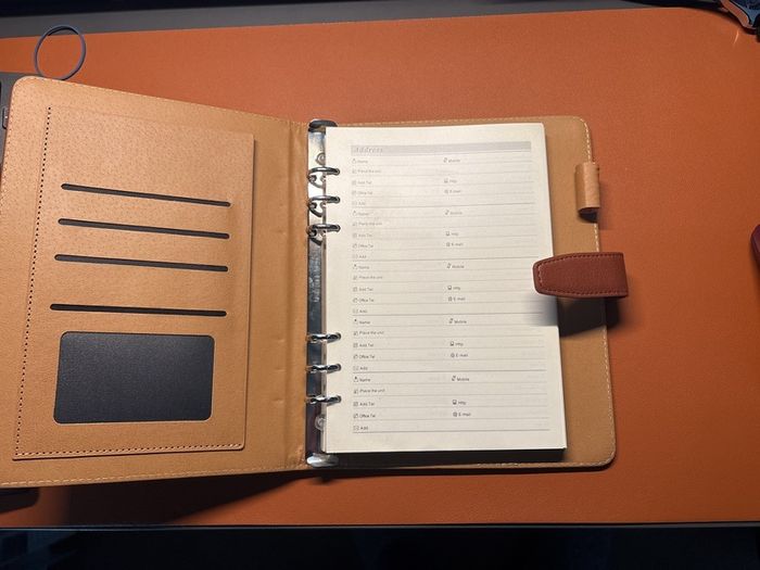 Faux Leather folio A4 notepad