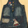 Blue Denim Dungaree Dress Image 4