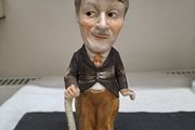 Vintage Charlie Chaplin Style Porcelain Figurine 17cm