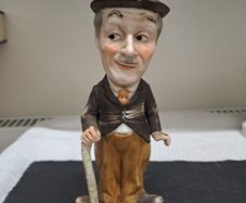 Vintage Charlie Chaplin Style Porcelain Figurine 17cm