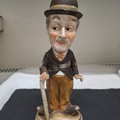 Vintage Charlie Chaplin Style Porcelain Figurine 17cm